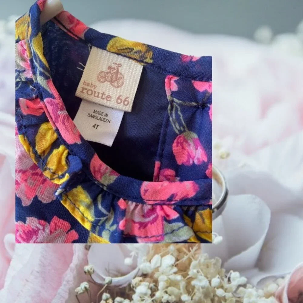 Route 66 Floral Ruffle Dress